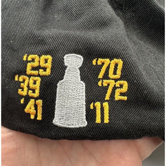 Boston Bruins 6 Time NHL Stanley Cup Champions Adult Adjustable Black Hat‎ NWT - Picture 2 of 8